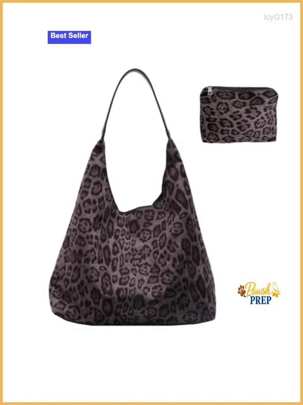 Leopard Print Suede Hobo Tote Bag Large Capacity Shoulder Purse Women
